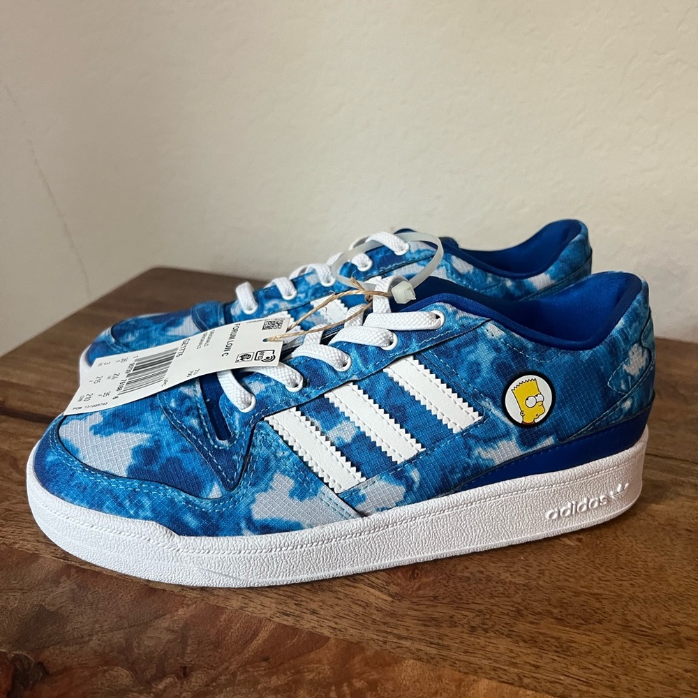 adidas The Simpsons- Kids Blue Tie-Dye Sneakers
